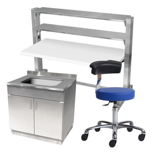 Mesa para sala limpa - MMM Group - de trabalho / retangular / com pia