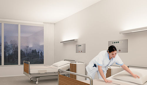 Arandela para estabelecimento de saúde - sinus SL - modul technik - para permanência prolongada / para hospital