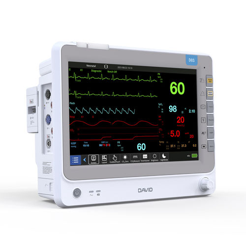 Monitor multiparamétrico portátil - D8 - Ningbo David Medical Device - compacto / de ECG / RESP