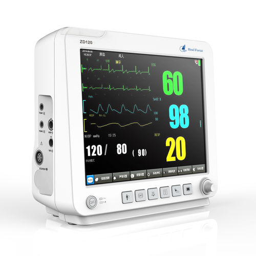 Monitor de paciente com sensor separado - ZD120 - Heal Force - portátil / de ECG / RESP