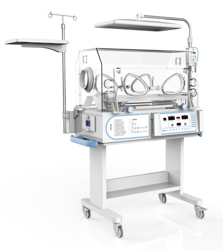 Incubadora neonatal com rodízios - 8502S - Heal Force - com monitor / com lâmpada para fototerapia / com 4 portinholas
