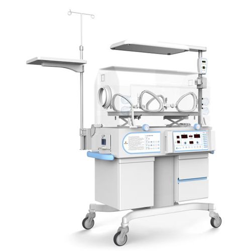 Incubadora neonatal com rodízios - 8502D - Heal Force - com monitor / com lâmpada para fototerapia / com 4 portinholas