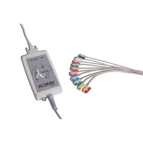 Eletrocardiógrafo para ECG em repouso - 1200HR-T - NORAV Medical - 15 canais / para computador