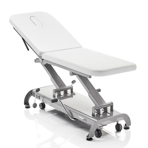 Mesa de massagem hidráulica - S2 - Novak M - com rodízios / com encosto regulável / articulada em 2 seções