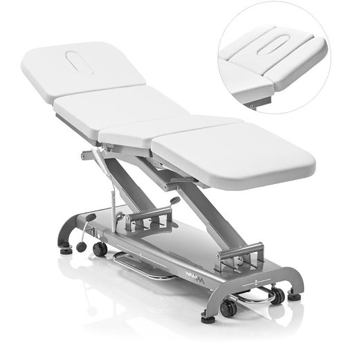 Mesa de massagem elétrica - S4 - Novak M - com rodízios / com apoio de cabeça / com encosto regulável