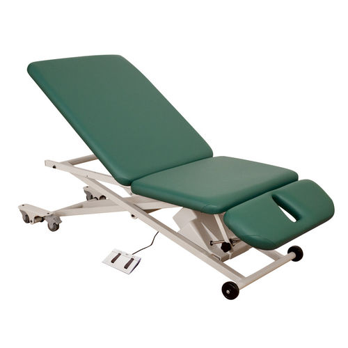 Mesa de massagem elétrica - PT300 - Oakworks Med - com rodízios / com encosto regulável / articulada em 3 seções