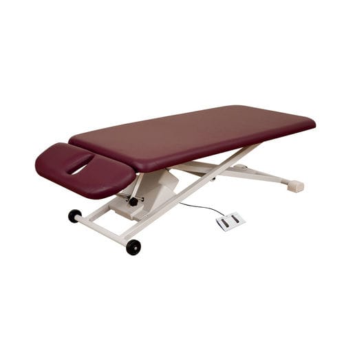 Mesa de massagem elétrica - PT250 - Oakworks Med - com rodízios / com encosto regulável / articulada em 2 seções