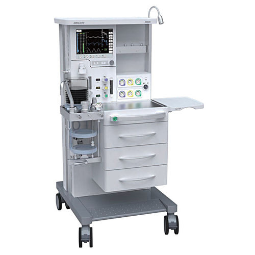 Aparelho de anestesia com carrinho - A9600 - Oricare - com monitoramento respiratório / com sistema de exaustão de gases anestésicos / com misturador de gás eletrônico