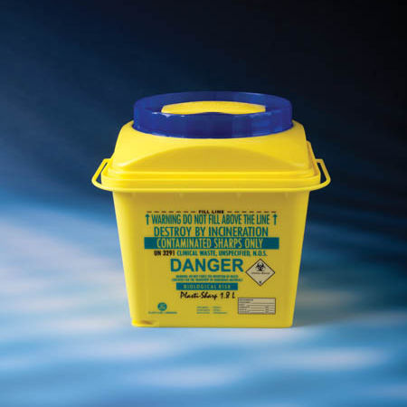 Container para resíduos - SH-018 - PLASTI LAB - para laboratório / em polipropileno / seguro