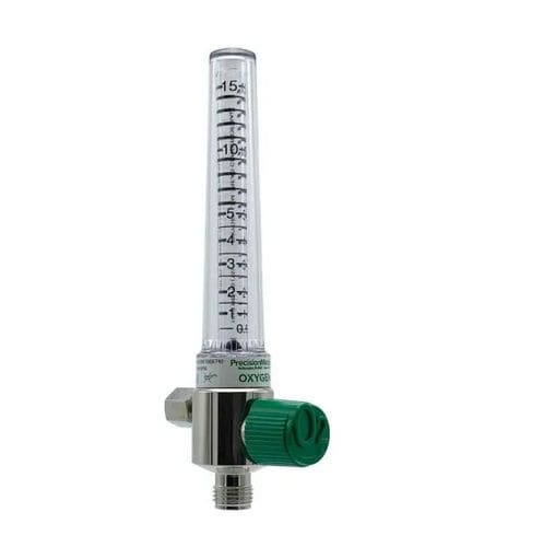 Fluxômetro de área variável - Chrome - Precision Medical - de oxigênio / para hospital / para tomadas de rede