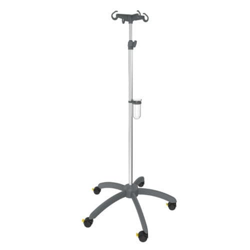 Suporte para soro com rodízios - I-M91121 - provita medical - 4 ganchos / em alumínio / em material não magnético