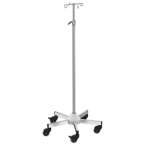 Suporte para soro com rodízios - I-D02124 - provita medical - 4 ganchos / para bombas de seringas / telescópico