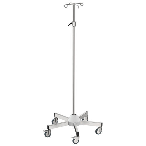 Suporte para soro com rodízios - I-D03124 - provita medical - 4 ganchos / para bombas de seringas / telescópico