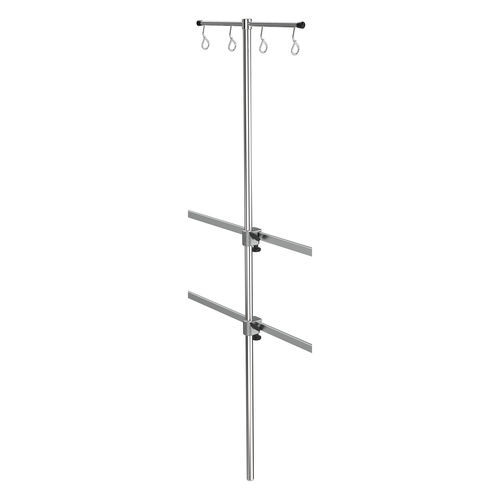 Suporte para soro de parede - I0001502 - provita medical - para trilho / 4 ganchos / em inox