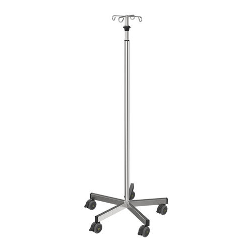 Suporte para soro com rodízios - I-O23214 - provita medical - 4 ganchos / em inox / para cama