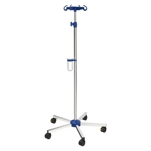 Suporte para soro com rodízios - I-N11121 - provita medical - 4 ganchos / para cama / telescópico