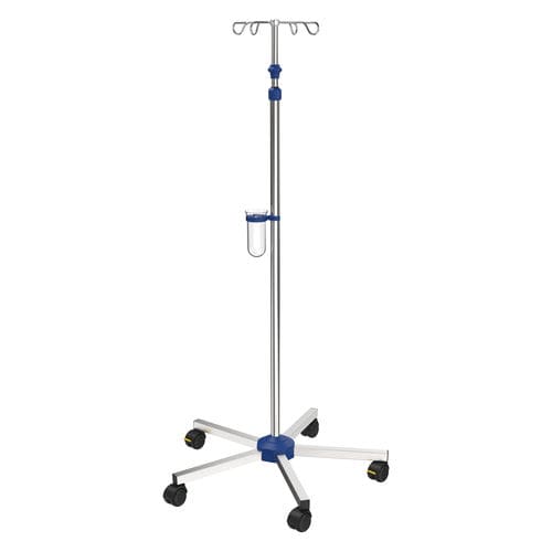 Suporte para soro com rodízios - I-N11212 - provita medical - 4 ganchos / para cama / telescópico
