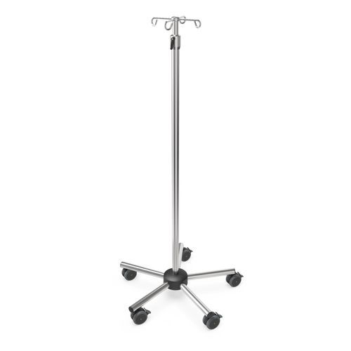 Suporte para soro com rodízios - I-PRE003 - provita medical - 4 ganchos / em inox / com altura regulável