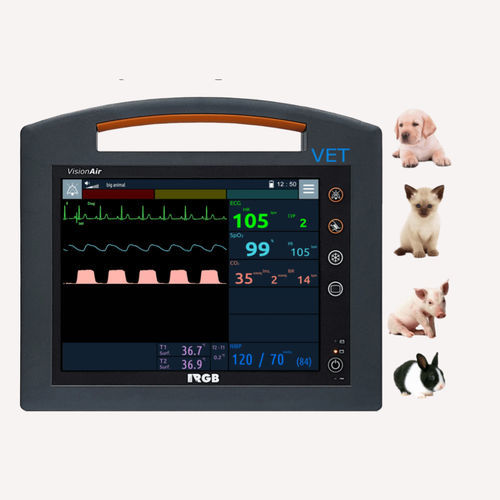 Monitor multiparamétrico portátil - VisionAir VET - RGB Medical Devices - de ECG / RESP / TEMP