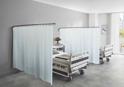 Biombo hospitalar telescópico - RTS - Ropimex R. Opel  - para quarto de hospital / lavável / antibacteriano