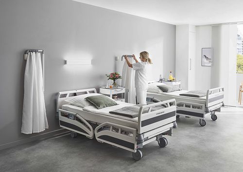 Biombo hospitalar telescópico - RTI - Ropimex R. Opel  - para quarto de hospital / lavável / antibacteriano