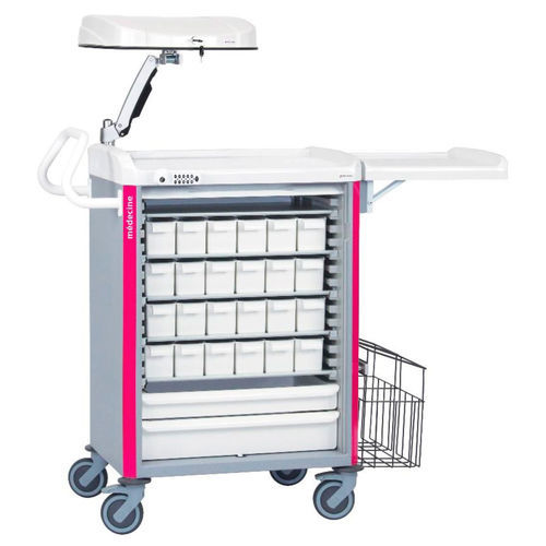 Carrinho de emergência - 8YM64H100DIN18_RM - Samarit Medical - hospitalar / para hospital / para uso geral