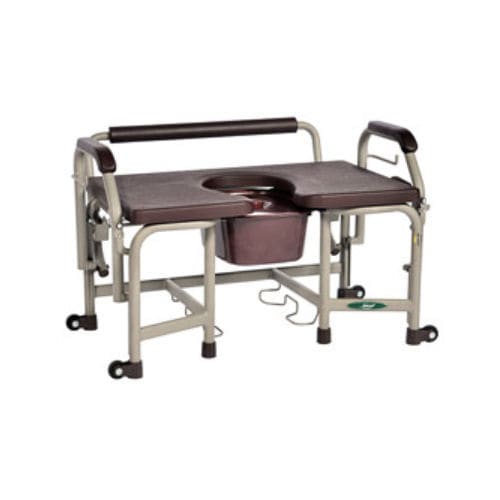Cadeira higiênica para pessoas obesas - SVBC 454 - Savion Industries - com braços / com balde / com rodízios