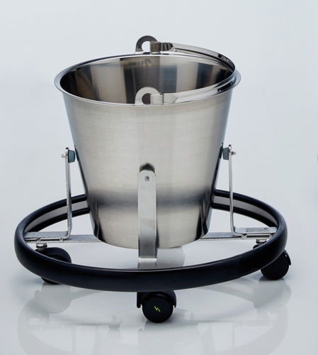 Suporte de cuba para assepsia com rodízios - 252.1180.0 - SCHMITZ medical GmbH - em aço inoxidável