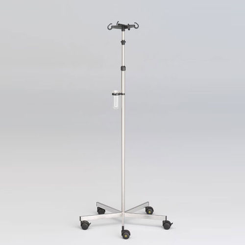 Suporte para soro com rodízios - 242.2350.0 - SCHMITZ medical GmbH - de piso / 4 ganchos / em inox