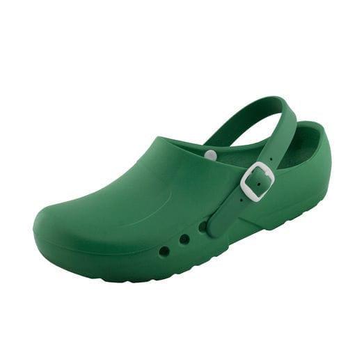 Babuche hospitalar unissexo - 32871-00-00.64 - Schürr Schuhvertrieb - lavável / antiestático / branco