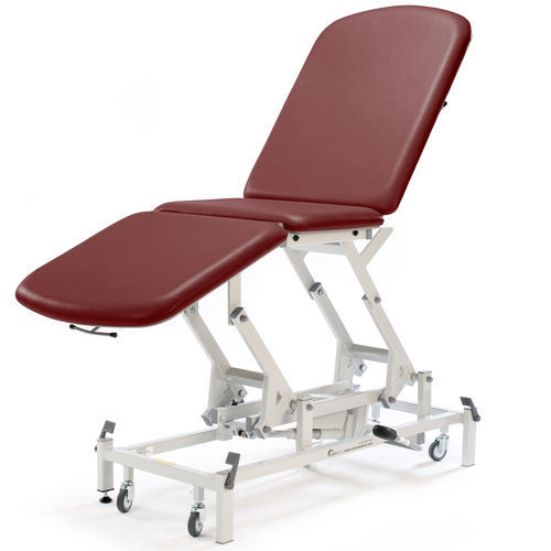 Mesa de exame hidráulica - SM3550 - SEERS Medical - com altura regulável / com rodízios / articulada em 3 seções