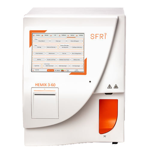 Analisador hematológico automático - HEMIX 3-60 - SFRI - de bancada / 21 parâmetros / com touch screen