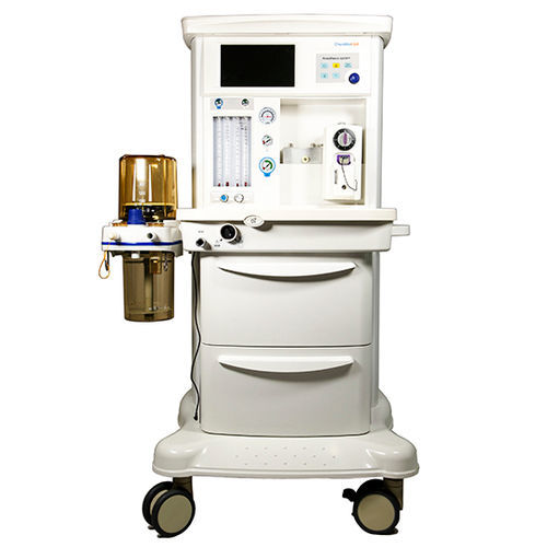 Aparelho de anestesia com carrinho - CWM-301C - Nanjing Chenwei Medical Equipment Co.,Ltd - com monitoramento respiratório / com ventilador / com misturador de gás eletrônico