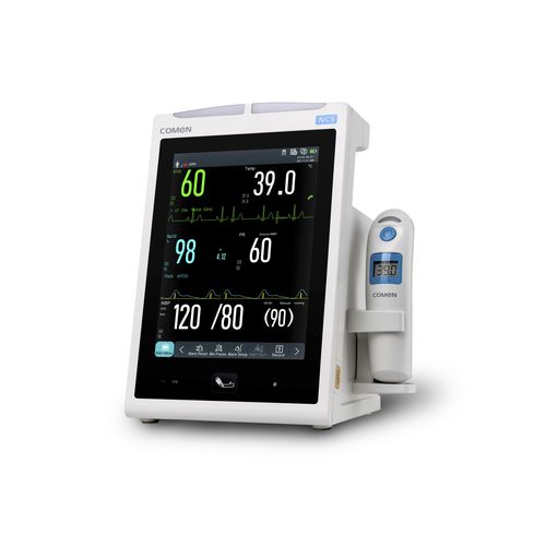 Monitor de sinais vitais com carrinho - NC5 - Comen - portátil / compacto / de ECG