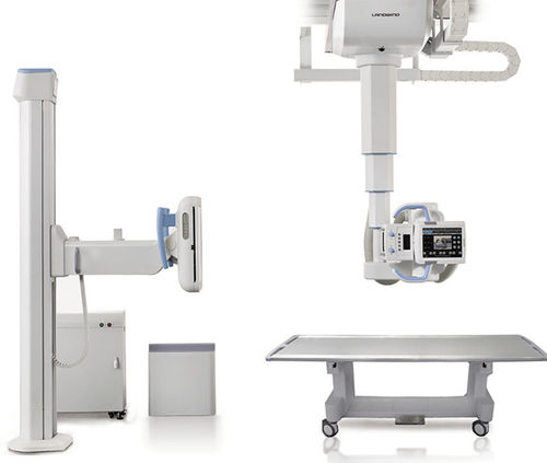 Sistema de radiografia digital - Apollo Pro - Landwind Medical - para radiografia geral / com bucky de piso / com braço porta-tubo telescópico de teto
