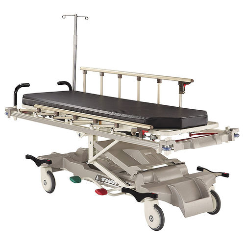 Carro-maca de emergência - BT-500 - Sigma-Care Development  - hidráulico / com altura regulável / com encosto regulável