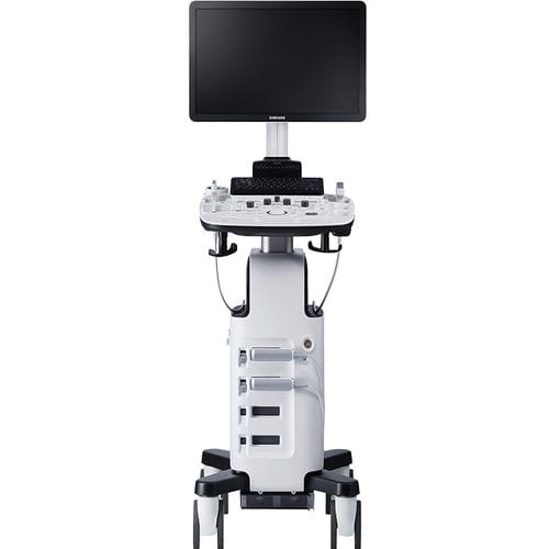 Aparelho de ultrassom compacto com carrinho - HS30 - Samsung Healthcare Germany - geral / em preto e branco / com Doppler colorido