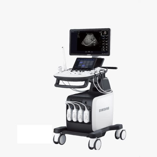 Aparelho de ultrassom com carrinho - HS60 - Samsung Healthcare Germany - geral / em preto e branco