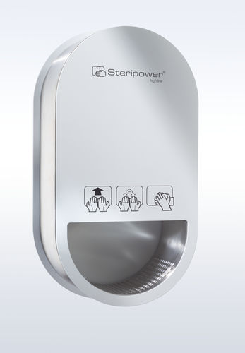 Dispenser para álcool-gel de piso - Steripower highline - Steripower - de parede / automático