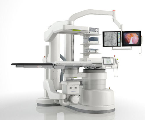 Litotriptor extracorpóreo - MODULITH&reg; SLX-F2 connect - Storz Medical - fixado no piso / com mesa de litotripsia / com intensificador de imagem
