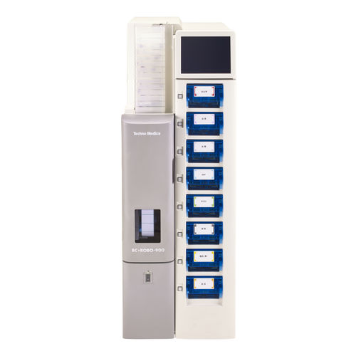 Rotuladora para tubos de laboratório - BC ROBO 900 - Techno Medica  - automática / de alta velocidade / de código de barras