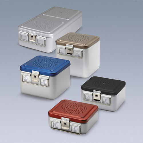 Container de esterilização de instrumentos - A1-091-626 - Titanox  - de alumínio / perfurado / com filtro