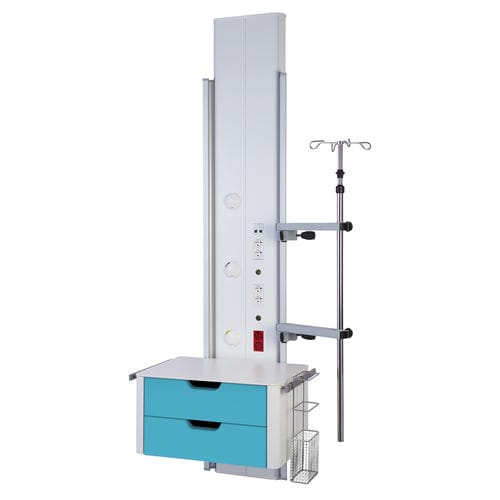 Régua de gases medicinais vertical - FLUIDYS - TLV Healthcare - para serviço de cuidados intensivos / antibacteriana
