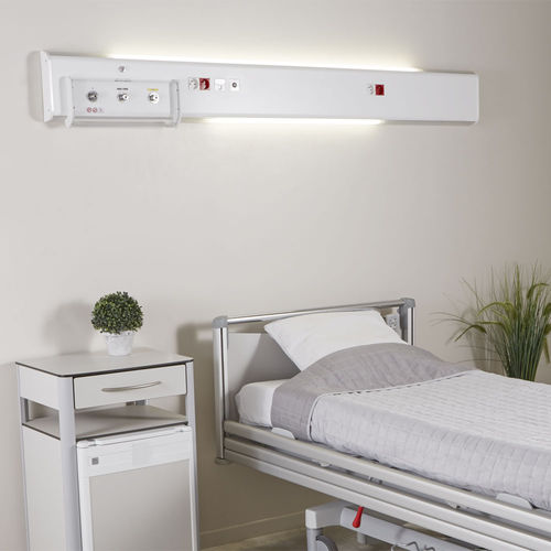 Régua de gases medicinais horizontal - SECURED FLUIDYS - TLV Healthcare - para quarto de paciente / de LED