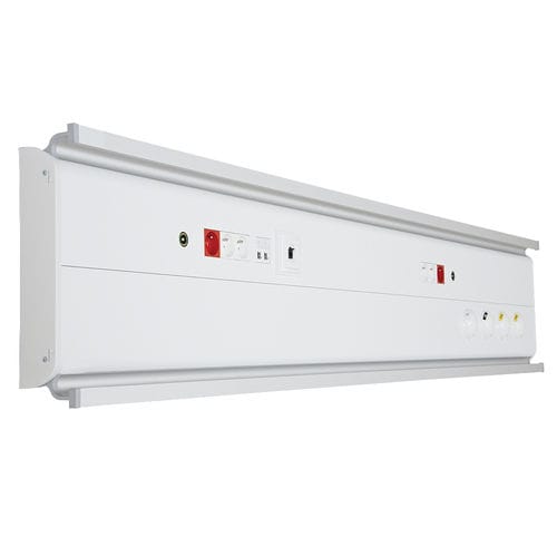Régua de gases medicinais horizontal - FLUIDYS - TLV Healthcare - para serviço de cuidados intensivos / com iluminação / antibacteriana