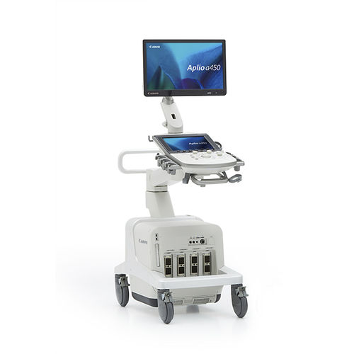 Aparelho de ultrassom com carrinho - Aplio a450 - Canon Medical Systems Europe - geral / em preto e branco / com Doppler colorido