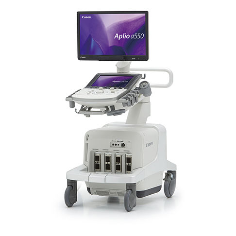 Aparelho de ultrassom com carrinho - Aplio a550 - Canon Medical Systems Europe - geral / em preto e branco / com Doppler colorido
