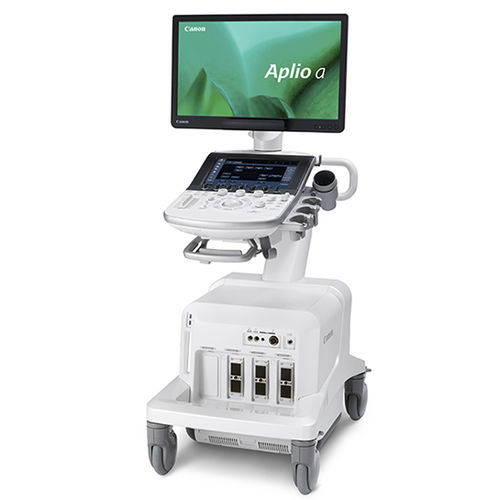 Aparelho de ultrassom com carrinho - Aplio a - Canon Medical Systems Europe - geral / em preto e branco / com Doppler colorido