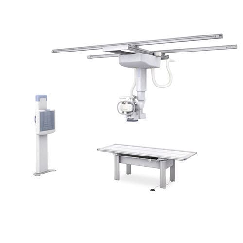 Sistema de radiografia digital - Radrex - Canon Medical Systems Europe - para radiografia geral / com bucky de piso / com braço porta-tubo telescópico de teto