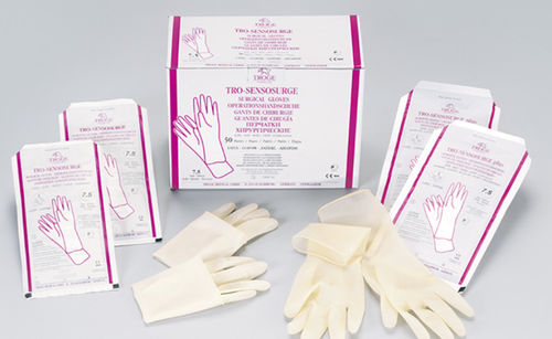 Luva em látex - TRO-SENSOSURGE - Troge Medical  - hospitalar / estéril / com pó